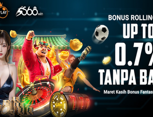 BONUS ROLLINGAN UP TO 0.7 % ( SLOT GAMES, LIVE CASINO, & SPORTSBOOK)